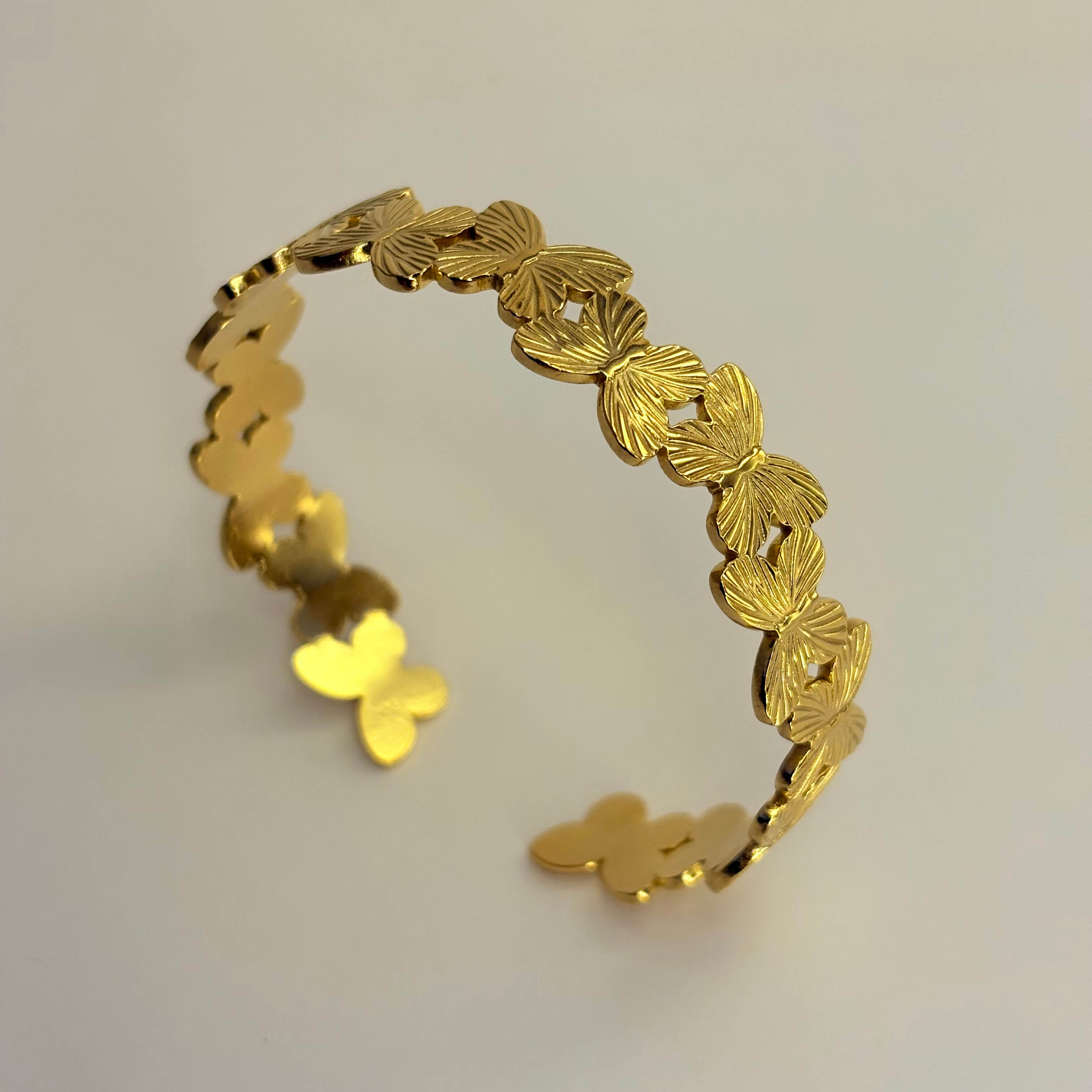 Gold Anti Tarnish Butterfly Bracelet